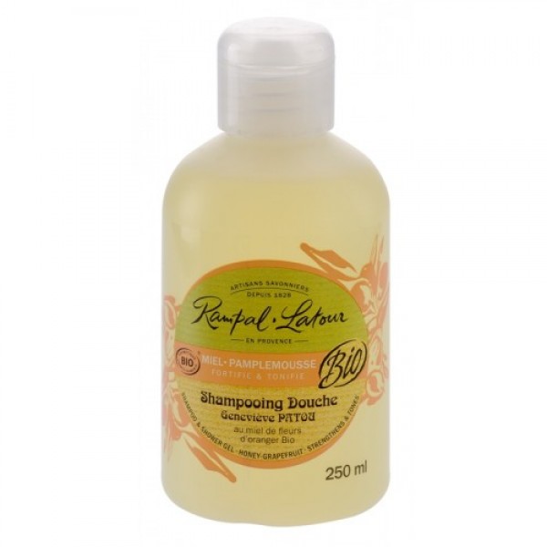 Gel de duş & şampon bio miere grapefruit 250ml Rampal Latour  Baie și Duș Rampal Latour