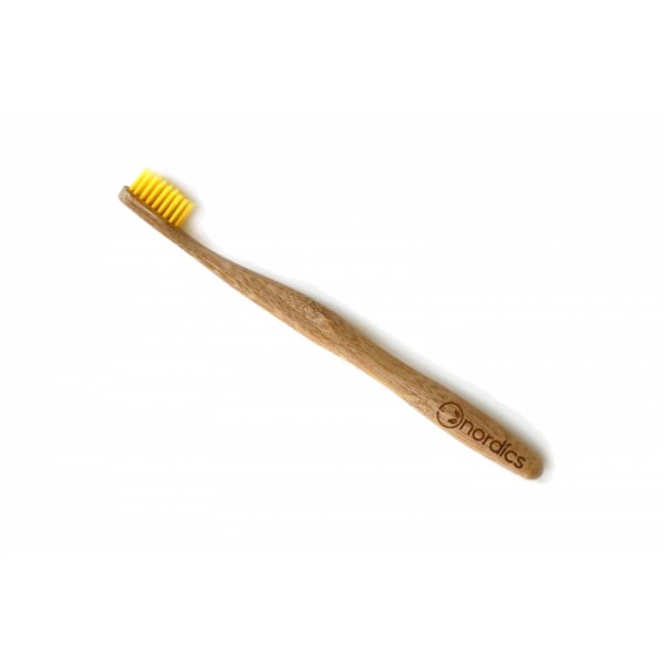 Periuta de dinti din bambus pentru. adulti - galben Nordics  Îngrijire Dinți Bio Nordics