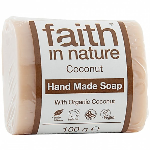 Sapun solid cu cocos Faith in Nature 100 g  Săpunuri Naturale Faith in Nature