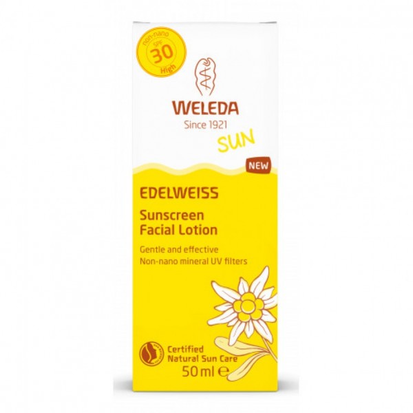 SUN EDELWEISS Cremă de soare cu floare de colț pentru față SPF 30 Weleda 50ml  Protecție Solară Weleda